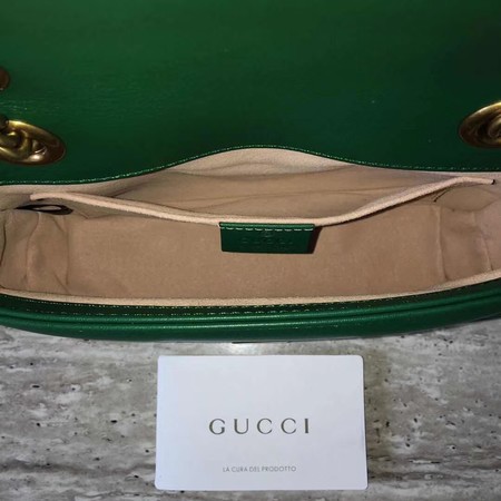 Gucci GG Marmont matelasse Mini Bag 446744 Green