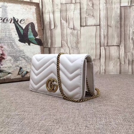 Gucci GG Marmont Mini Bag 488426 White