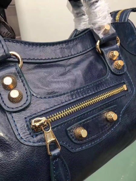 Balenciaga Giant City Gold Studs Handbag 084333 Blue