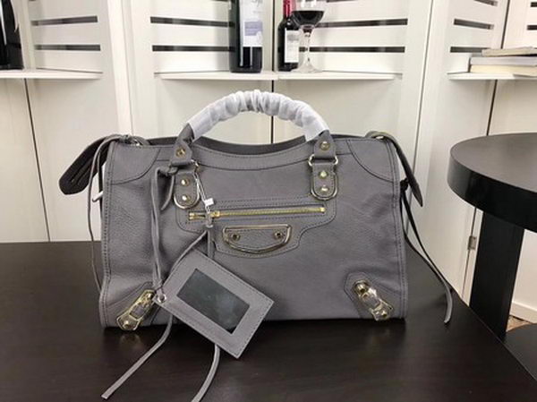 Balenciaga Giant City Gold Studs Handbag B084334 Grey