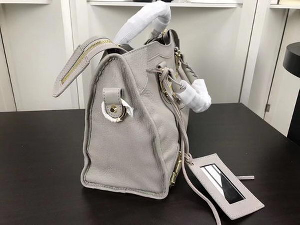 Balenciaga Giant City Gold Studs Handbag B084334 Light Grey