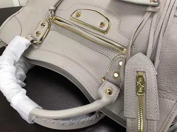 Balenciaga Giant City Gold Studs Handbag B084334 Light Grey