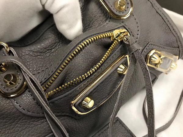 Balenciaga Giant City Gold Studs Handbag B084336 Grey