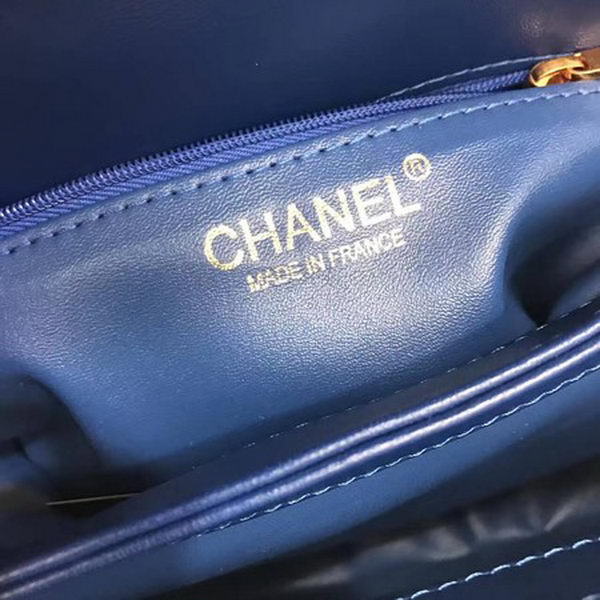 Chanel Classic Top Handle Bag Sheepskin Leather CHA2371 Blue