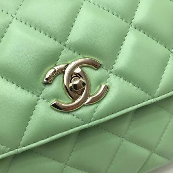 Chanel Classic Top Handle Bag Sheepskin Leather CHA2371 Green