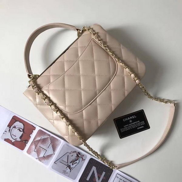 Chanel Classic Top Handle Bag Sheepskin Leather CHA2371 OffWhite