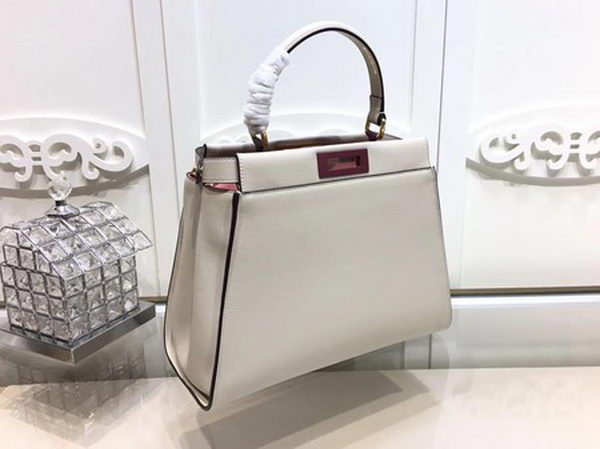 Fendi Peekaboo Small Bag Calfskin Leather FD26796 OffWhite