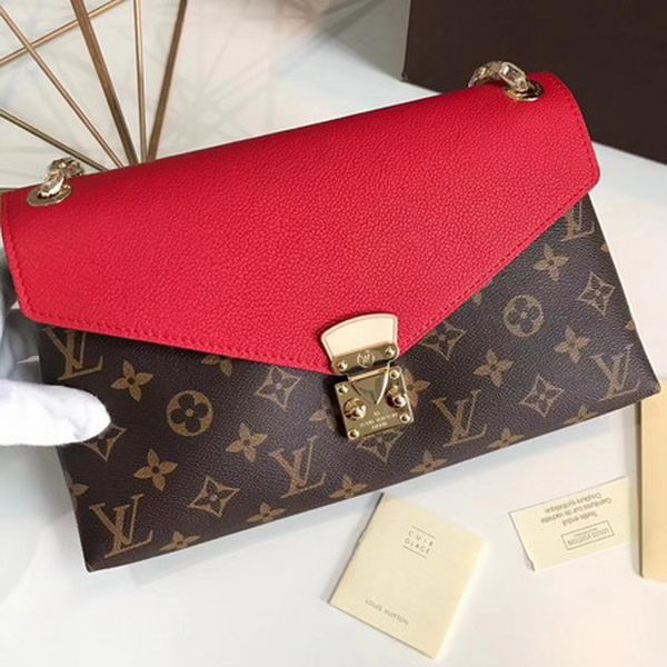 Louis Vuitton Monogram Canvas Pallas Chain Cerise M41201 Red