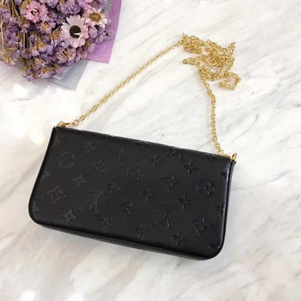 Louis Vuitton Monogram Empreinte POCHETTE FeLICIE M64064 Black