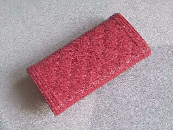 Chanel Boy Matelasse Long Wallet Calfskin Leather CHA5264 Pink