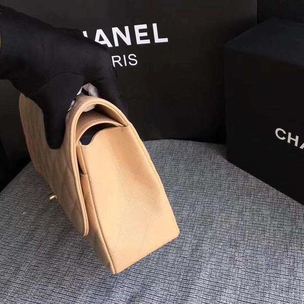 Chanel Flap Shoulder Bags Camel Original Calfskin Leather CF1113 Gold