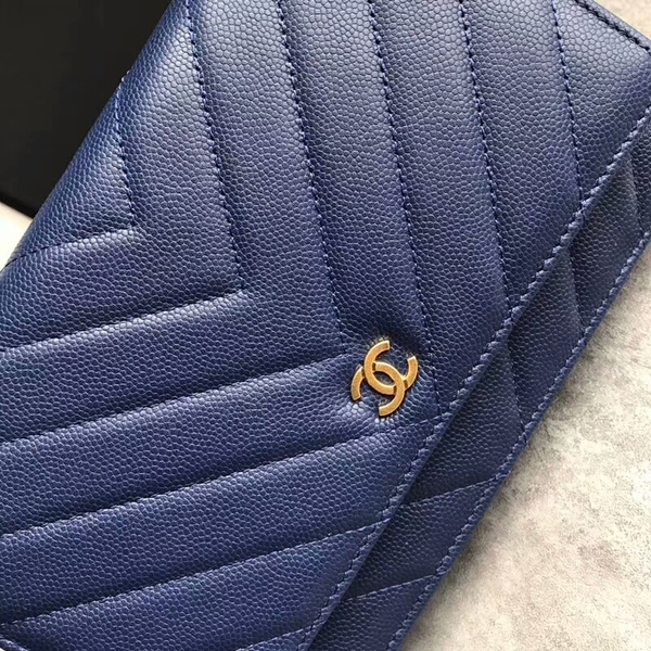 Chanel Owl Pendant Flap Shoulder Bag Calfskin Leather A33814 Blue