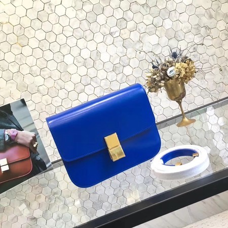 Celine Classic Box Flap Bag Original Calfskin Leather 5698 Blue