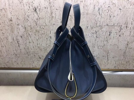 Loewe Hammock Calfskin Leather Tote Bag A9128 Blue