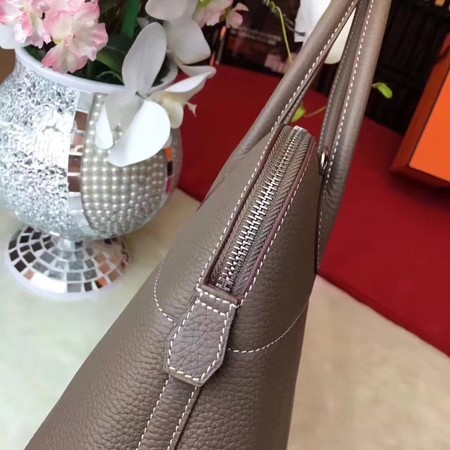 Hermes Bolide Original Leather Tote Bag B1007 Grey