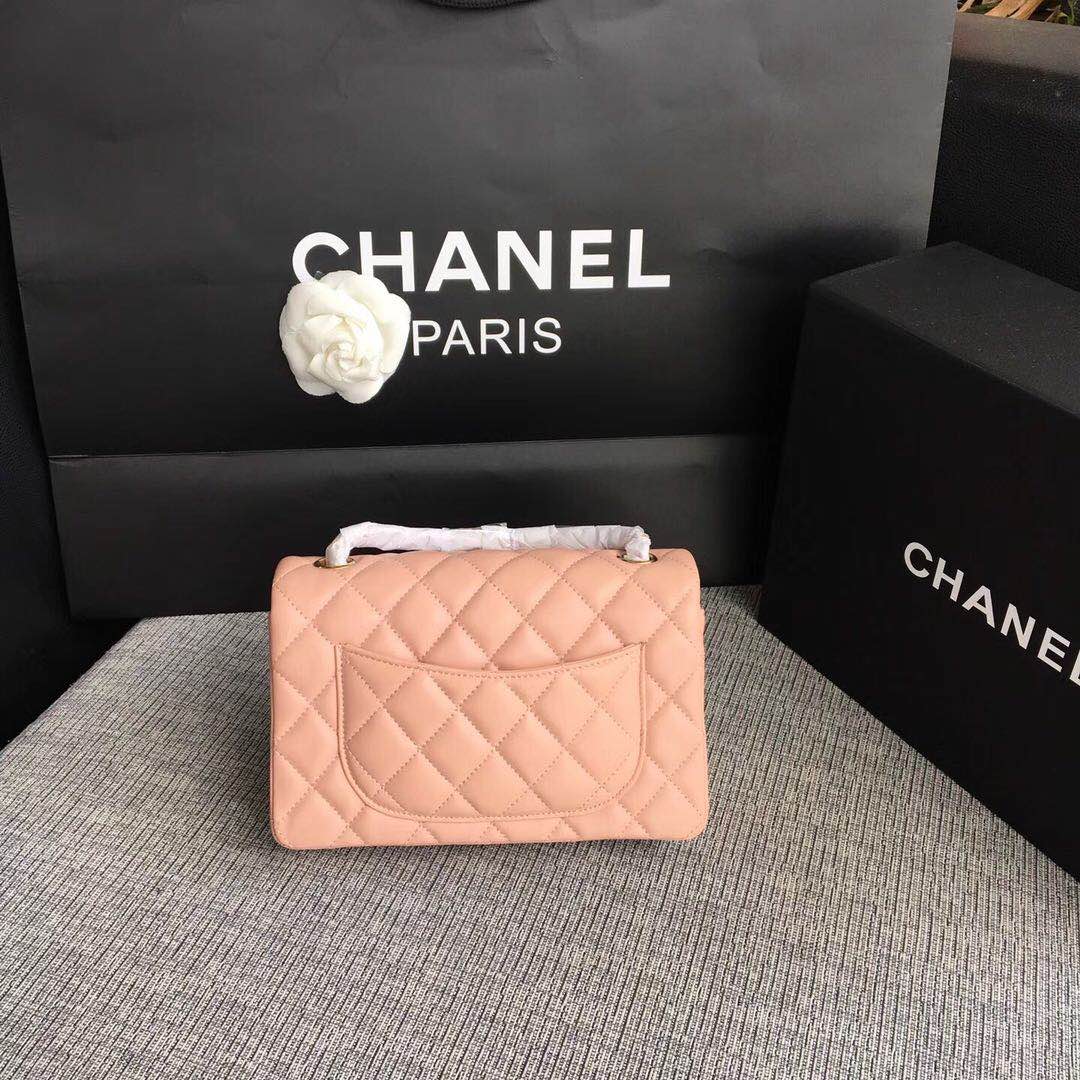 Chanel Classic Flap Bags Red Original Sheepskin Leather 1116 pink