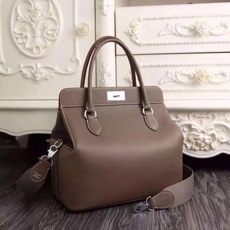 Hermes Toolbox Bag Original Togo Leather H3259 Grey