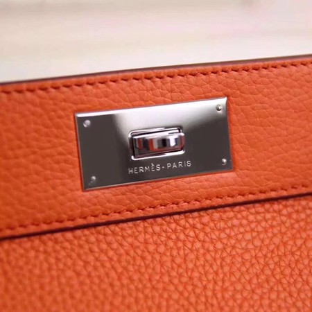 Hermes Toolbox Bag Original Togo Leather H3259 Orange