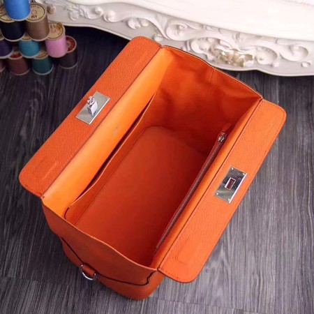 Hermes Toolbox Bag Original Togo Leather H3259 Orange