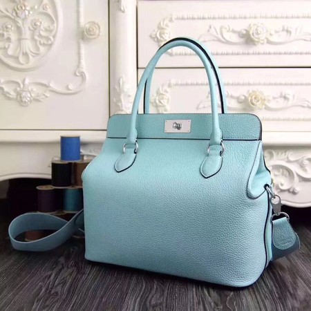 Hermes Toolbox Bag Original Togo Leather H3259 SkyBlue