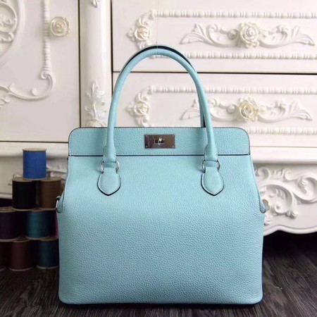 Hermes Toolbox Bag Original Togo Leather H3259 SkyBlue