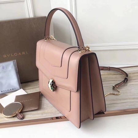 BVLGARI Original Calfskin Leather Tote Bag 3782 Pink