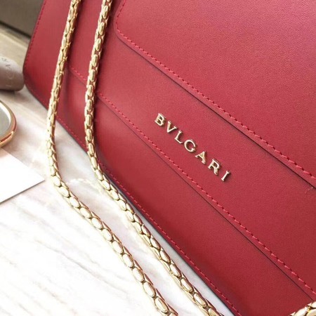 BVLGARI Serpenti Forever Original Calfskin Leather Shoulder Bag 3780 Maroon