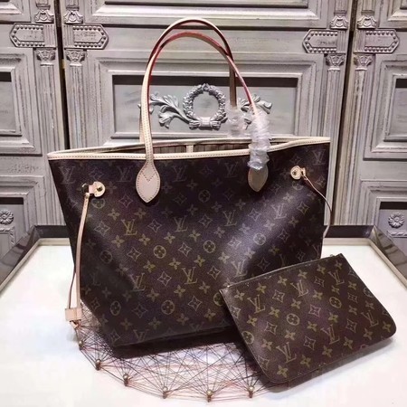 Louis Vuitton Original Monogram Canvas NEVERFULL 40156 Apricot