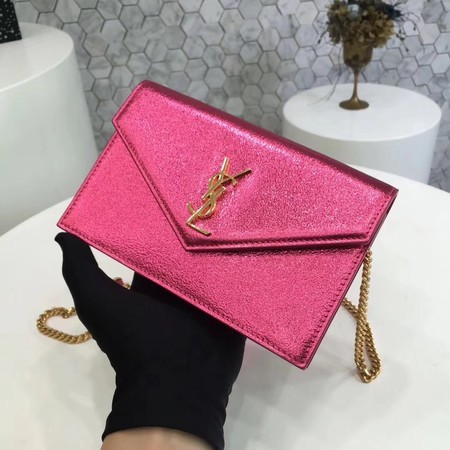 Yves Saint Laurent Original Calfskin Leather Shoulder Bag 2822 Pink