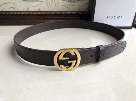 Gucci 35MM Leather Belt 414525 Coffee