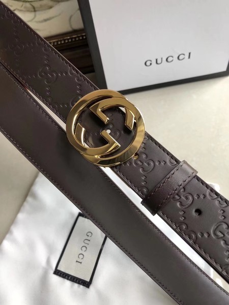 Gucci 35MM Leather Belt 414525 Coffee