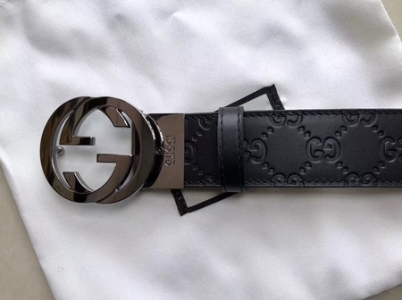 Gucci 35MM Leather Belt 414526 Black