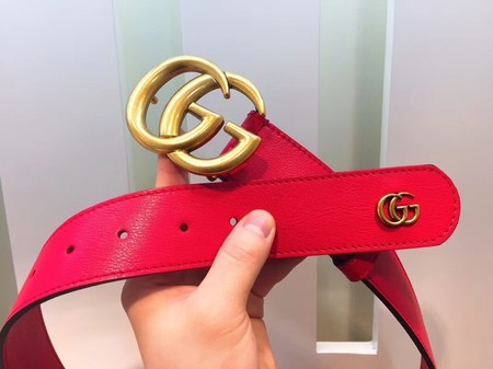 Gucci Leather Belt 414525 Red