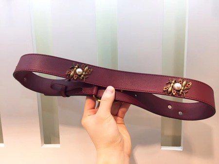 Gucci Leather Belt 414526 Wine