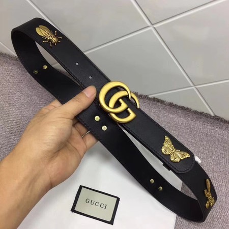 Gucci Leather Belt 414530 Black