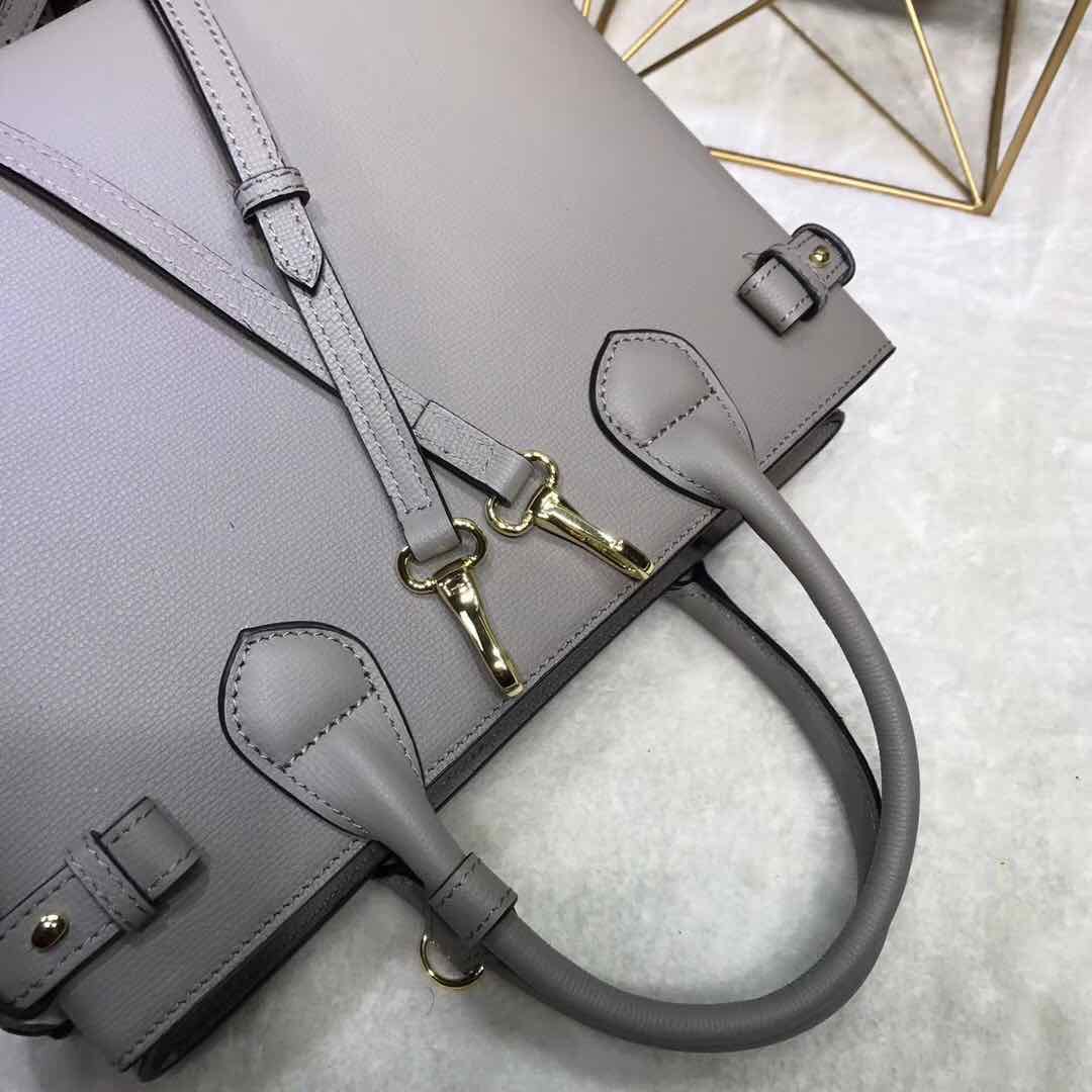 BurBerry Leather Tote Bag 5559 grey