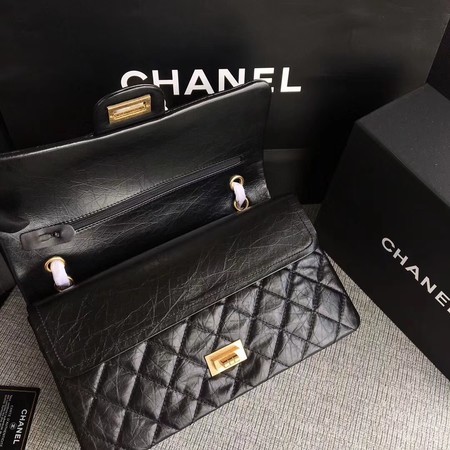 Chanel Flap Shoulder Bag Black Original Calfskin Leather 277 Gold