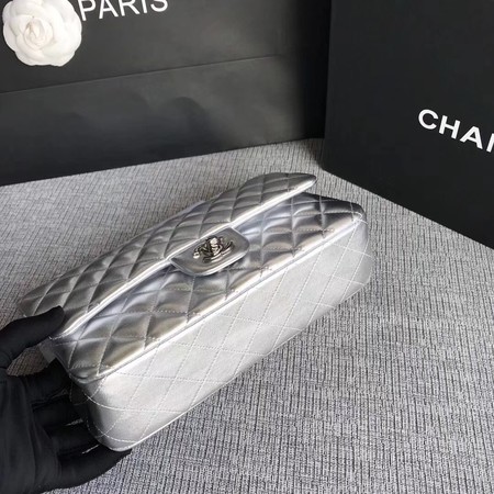 Chanel Flap Shoulder Bag Original Sheepskin Leather CF1112 Silver