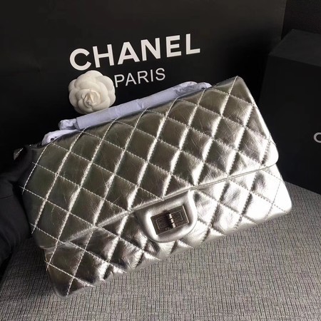 Chanel Flap Shoulder Bag Silver Original Calfskin Leather 277 Silver