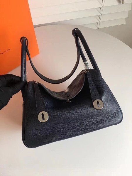 Hermes Lindy Original Togo Leather Bag 5086 Black