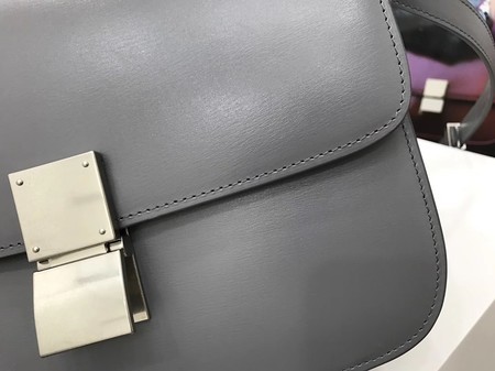 Celine Classic Box Flap Bag Original Calfskin Leather 3378 Grey