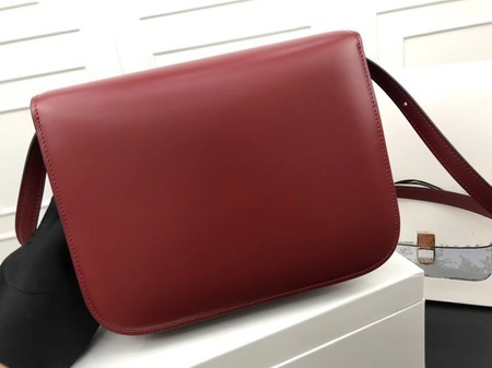 Celine Classic Box Flap Bag Original Calfskin Leather 3378 Red