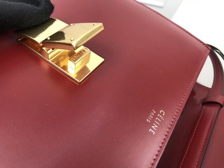 Celine Classic Box Flap Bag Original Calfskin Leather 3378 Red