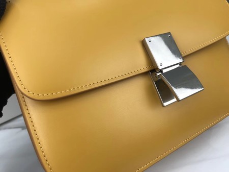 Celine Classic Box Flap Bag Original Calfskin Leather 3378 Yellow