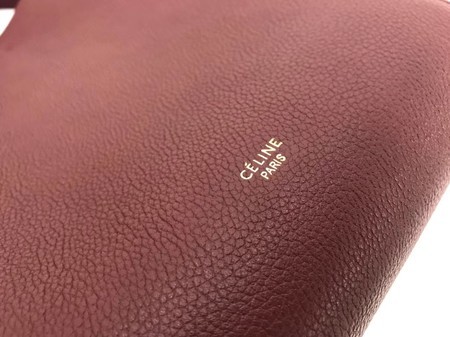 Celine Cabas Phantom Bags Original Calfskin Leather 3370 Wine