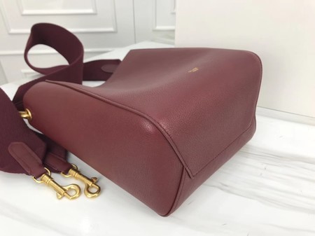 Celine Cabas Phantom Bags Original Calfskin Leather 3370 Wine