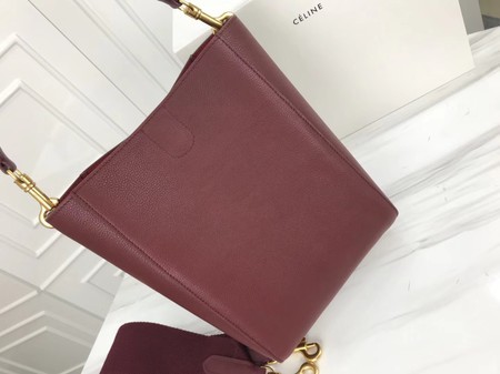 Celine Cabas Phantom Bags Original Calfskin Leather 3370 Wine