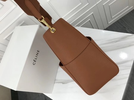 Celine SEAU SANGLE Cabas Bags Original Calfskin Leather 3369 Brown