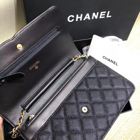 Chanel Flap Shoulder Bag Original Caviar Leather 5698 black