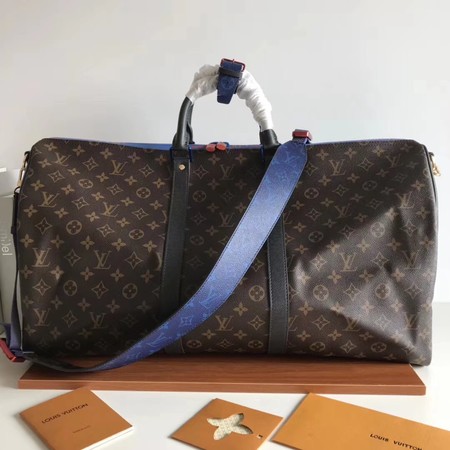 Louis Vuitton Monogram Macassar Canvas Keepall 50 Strap M43817 